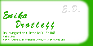 eniko drotleff business card